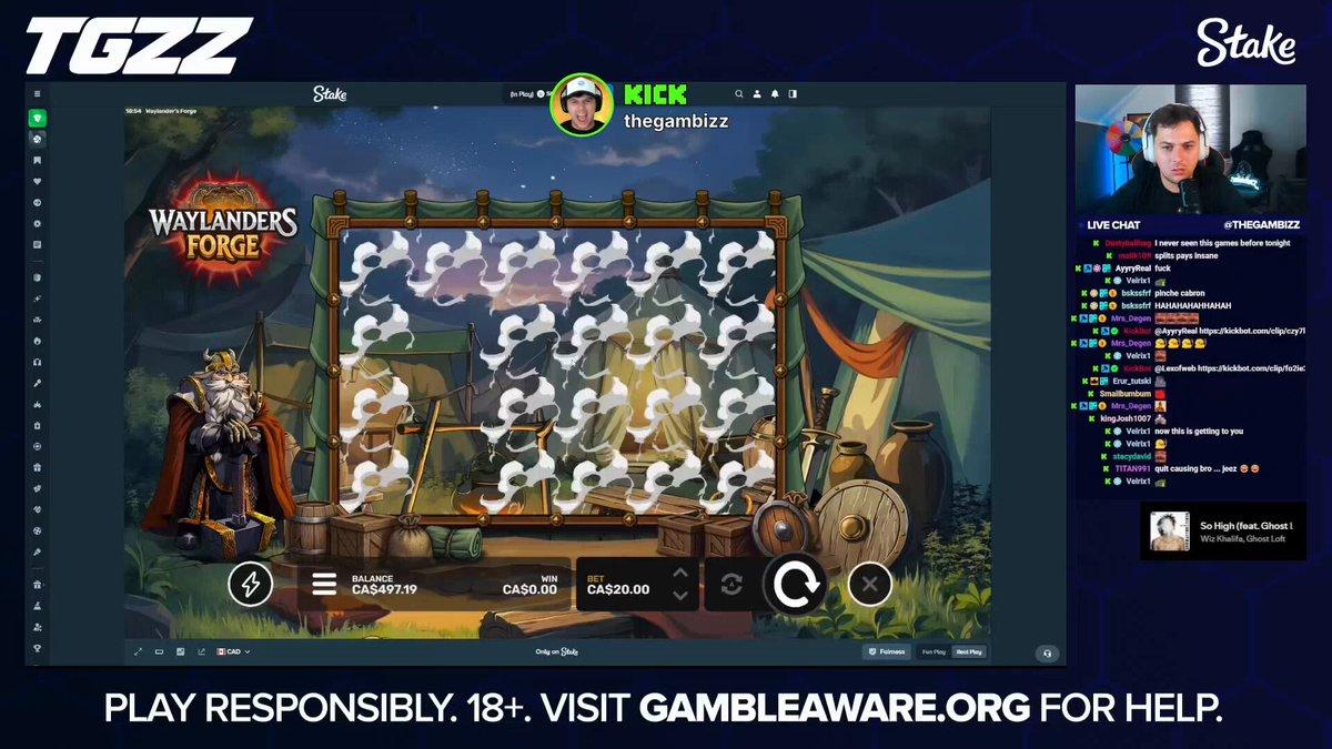 TGZZRewards max win on Waylanders by Valkyrie Studio on Stake