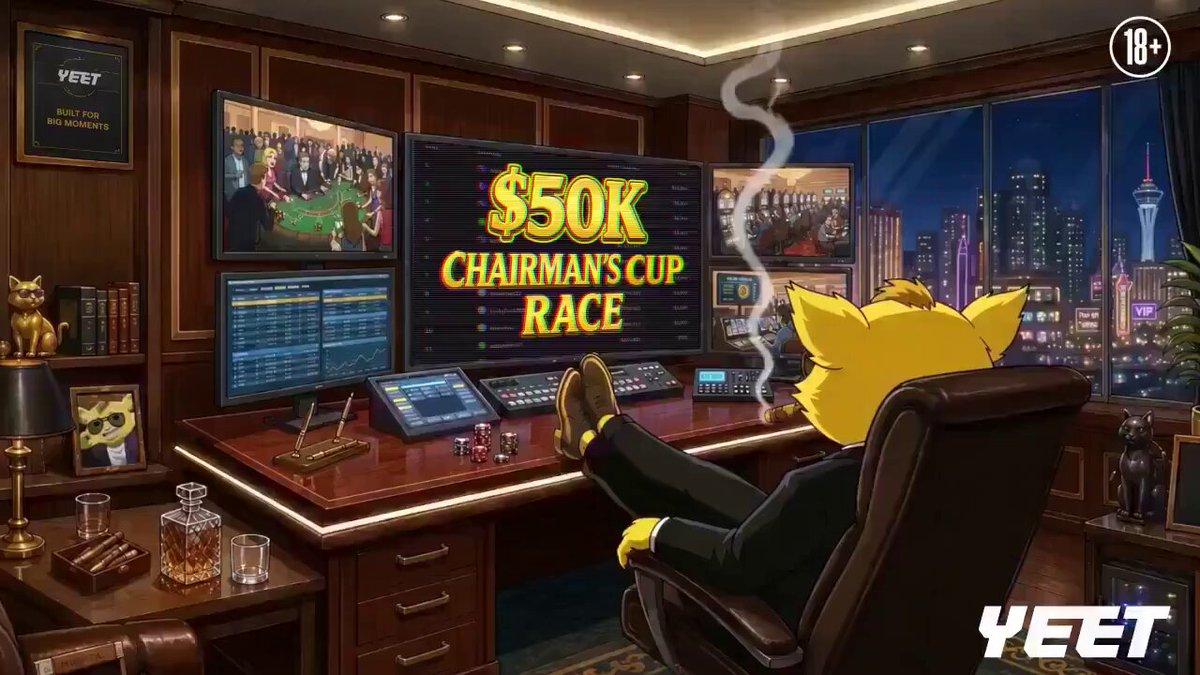 YEET Chairman's Cup promotional video showing the $50K weekly race announcement