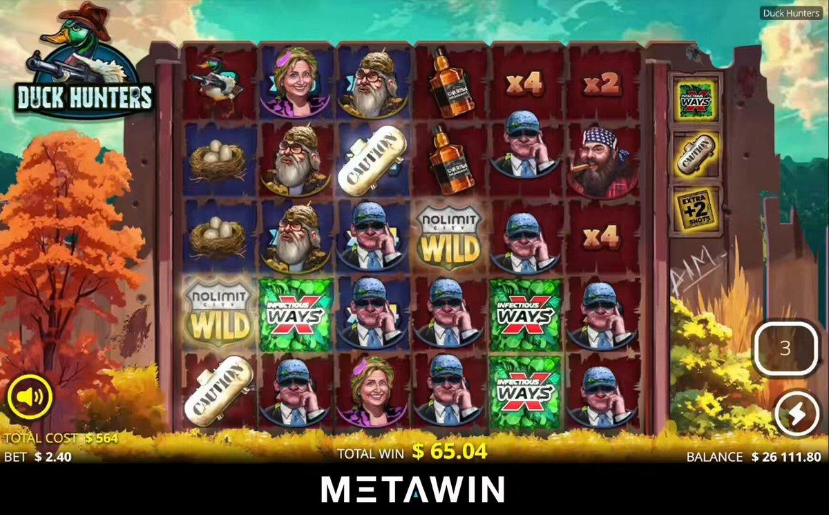 MetaWin replay video of Pancho's Duck Hunters win.