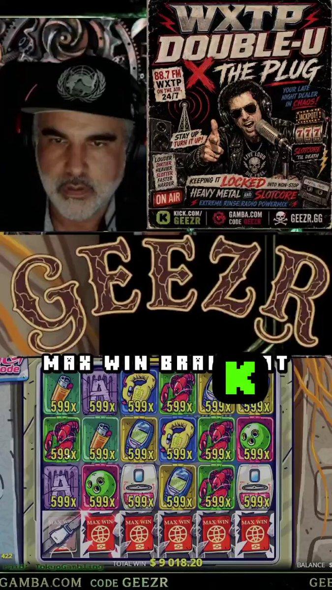 Screen recording of GEEZR's Flight Mode max win posted from the Gamba casino.