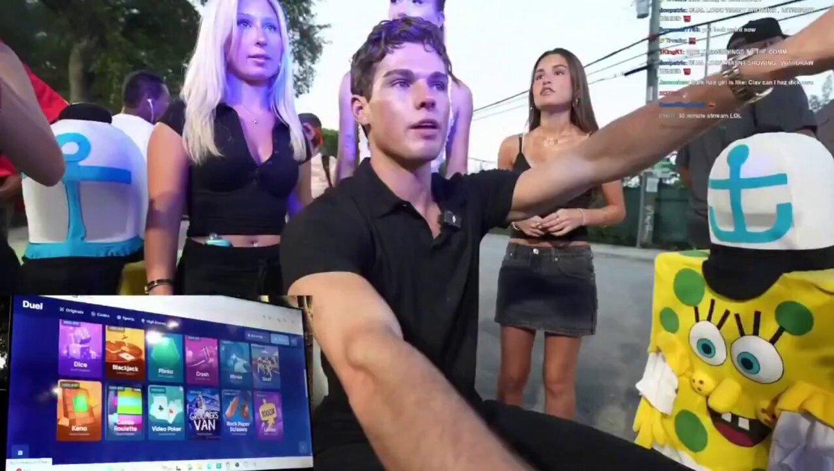 Video clip of Clavicular discussing his new DUEL casino deal.