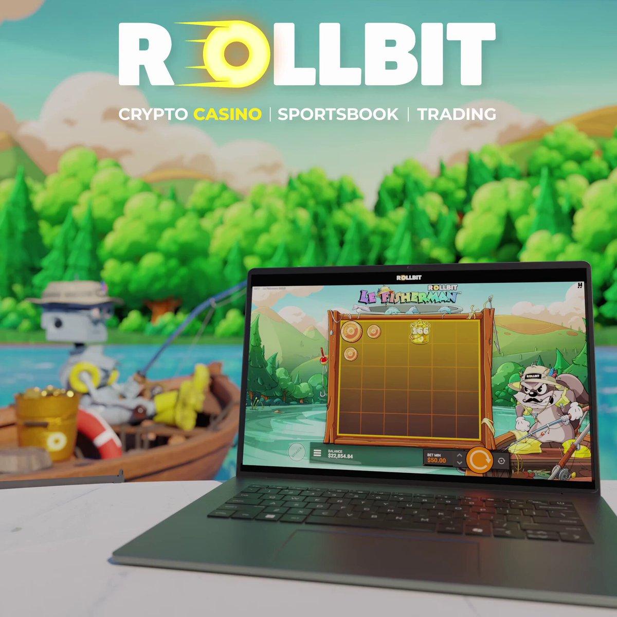 Video teaser for Rollbit's Le Fisherman slot.