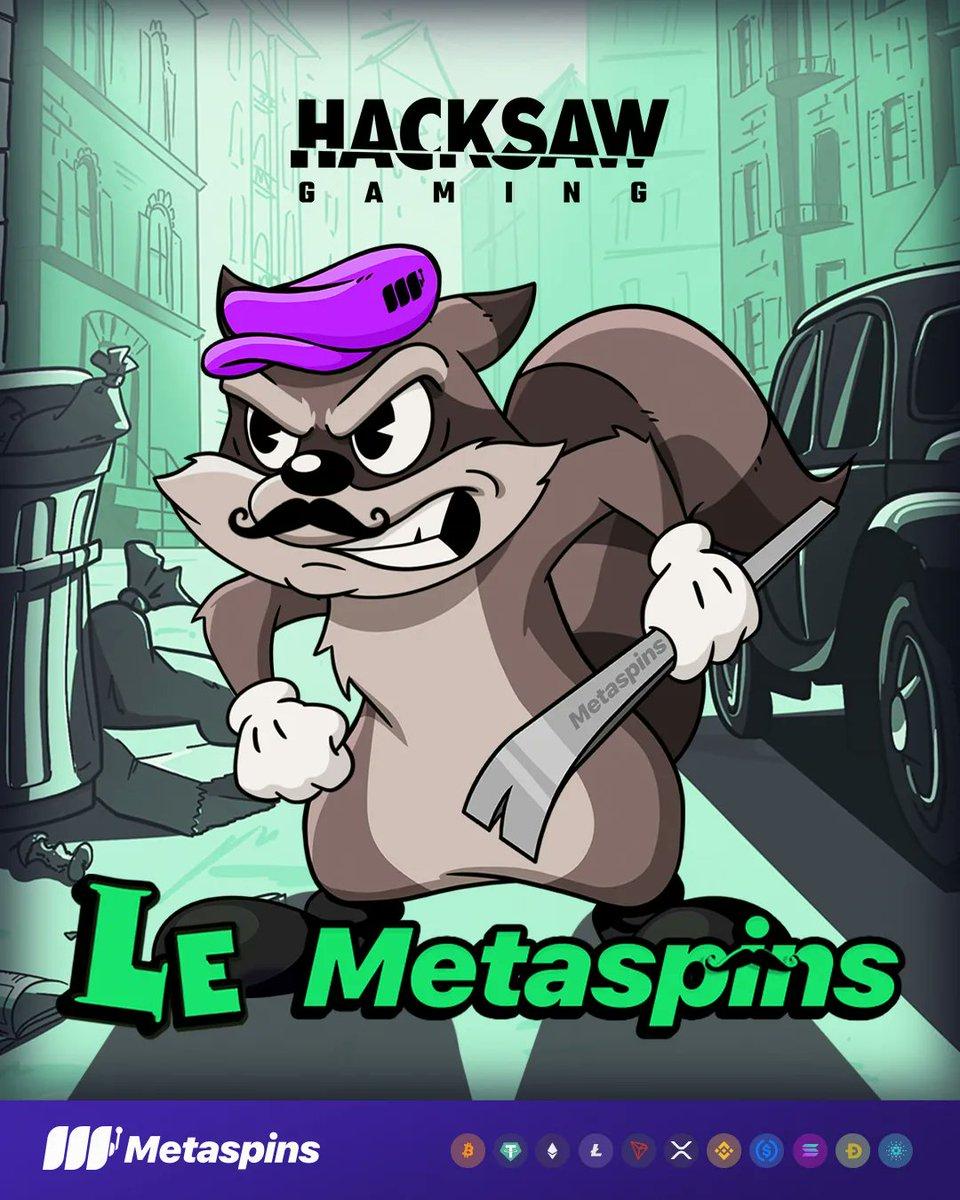 Promotional image for Le Metaspins branded slot featuring cowboy-themed artwork