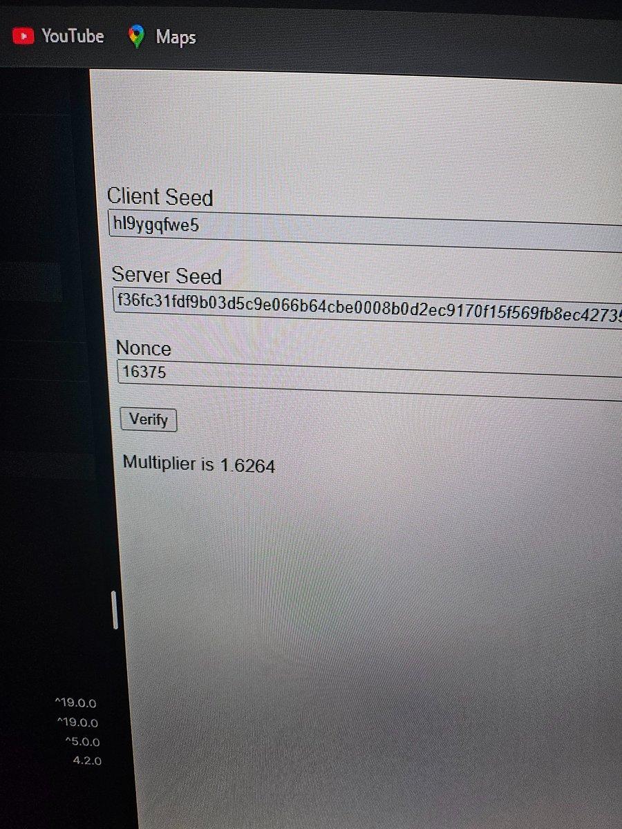 Screenshot showing Gamdom Limbo provably fair verification with hash result 1.61x versus actual payout of 1.44x