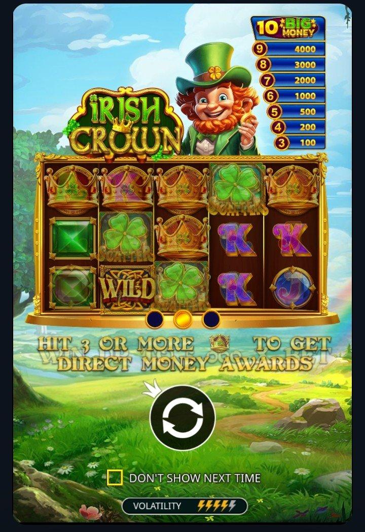 Irish Crown slot game win on BetFury
