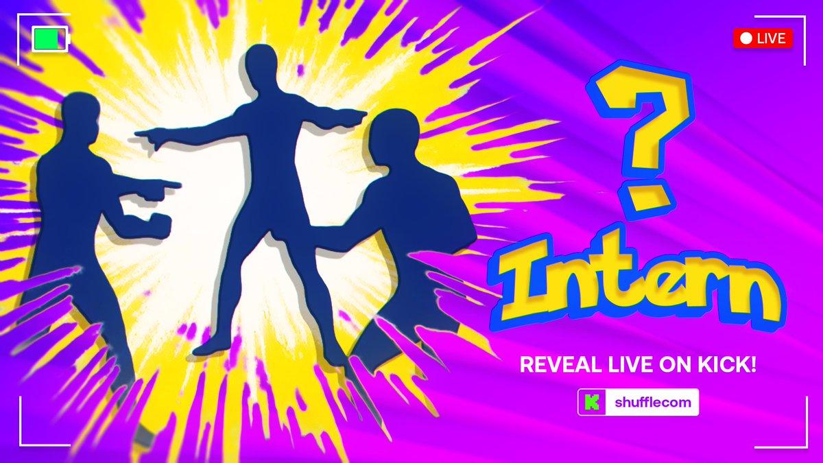 Promotional graphic for Shuffle's Lottery stream featuring a face reveal announcement