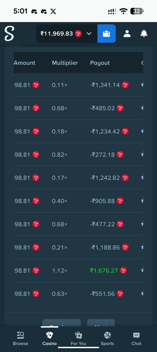 Screenshot posted by Santoshi Nakamoto alongside a self-harm threat after losing all savings on Stake slots