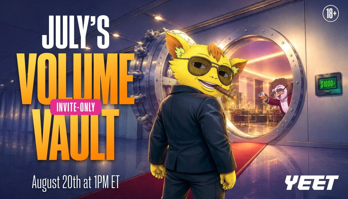 YEET Volume Vault community event announcement graphic