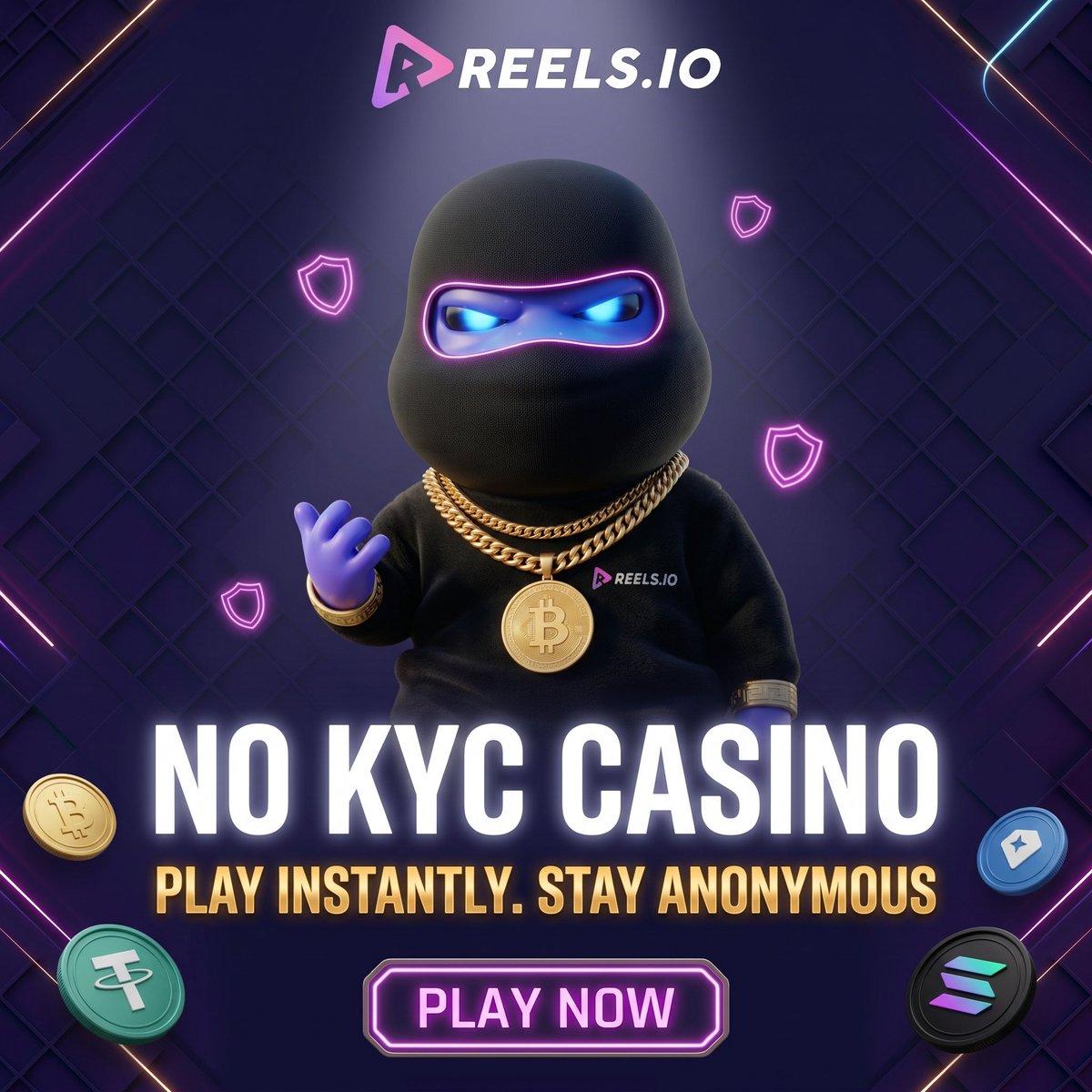 Promotional image from Reels.io's No KYC pitch post.
