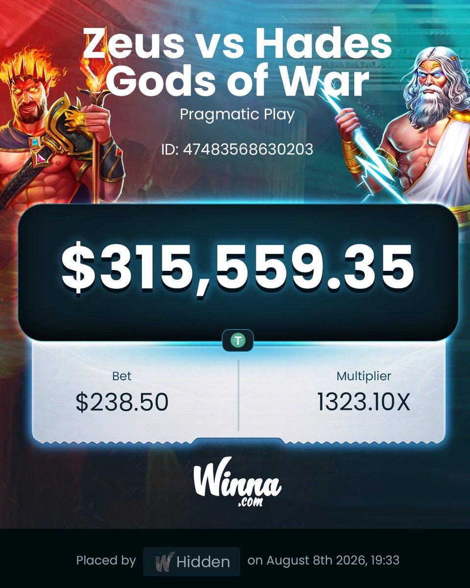 Image shared by Winna with its post announcing a $315,000 win on a $200 bet.