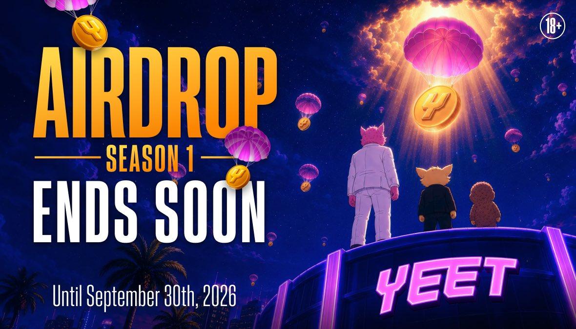 Yeet Airdrop Update announcement graphic