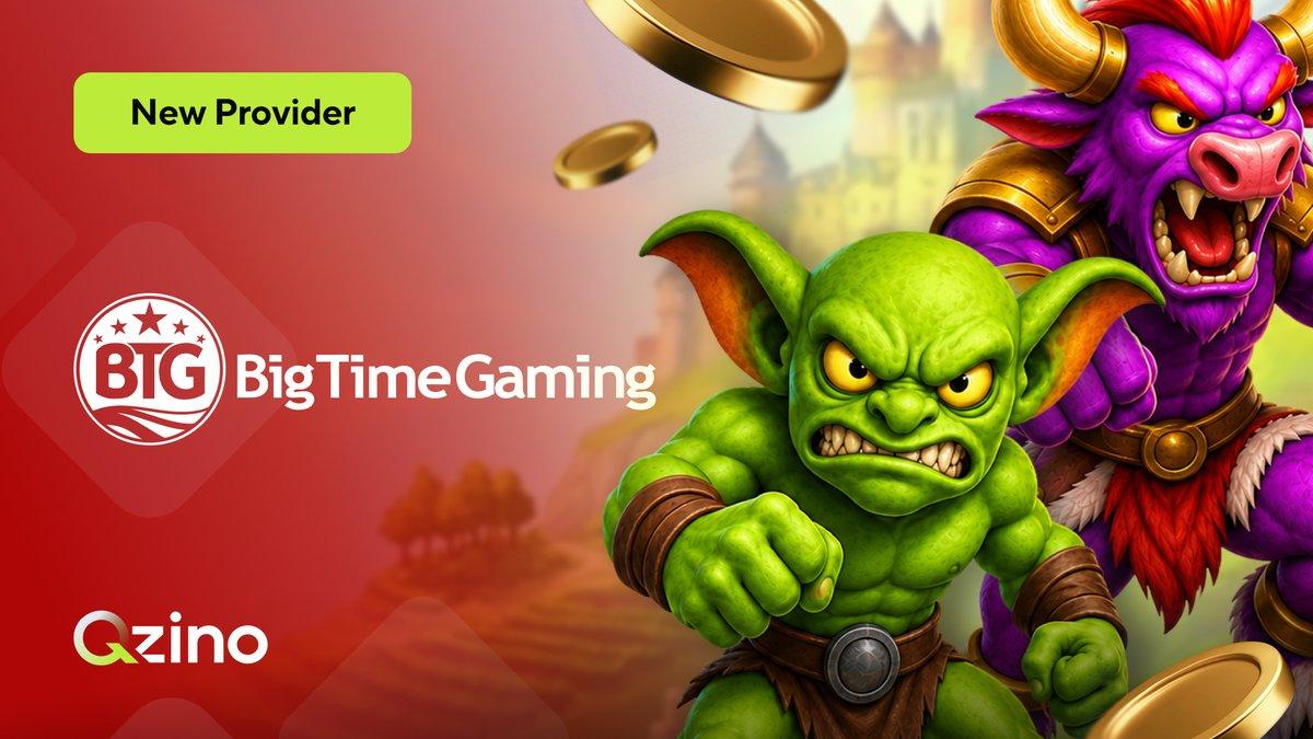 Qzino's announcement artwork for its Big Time Gaming launch.