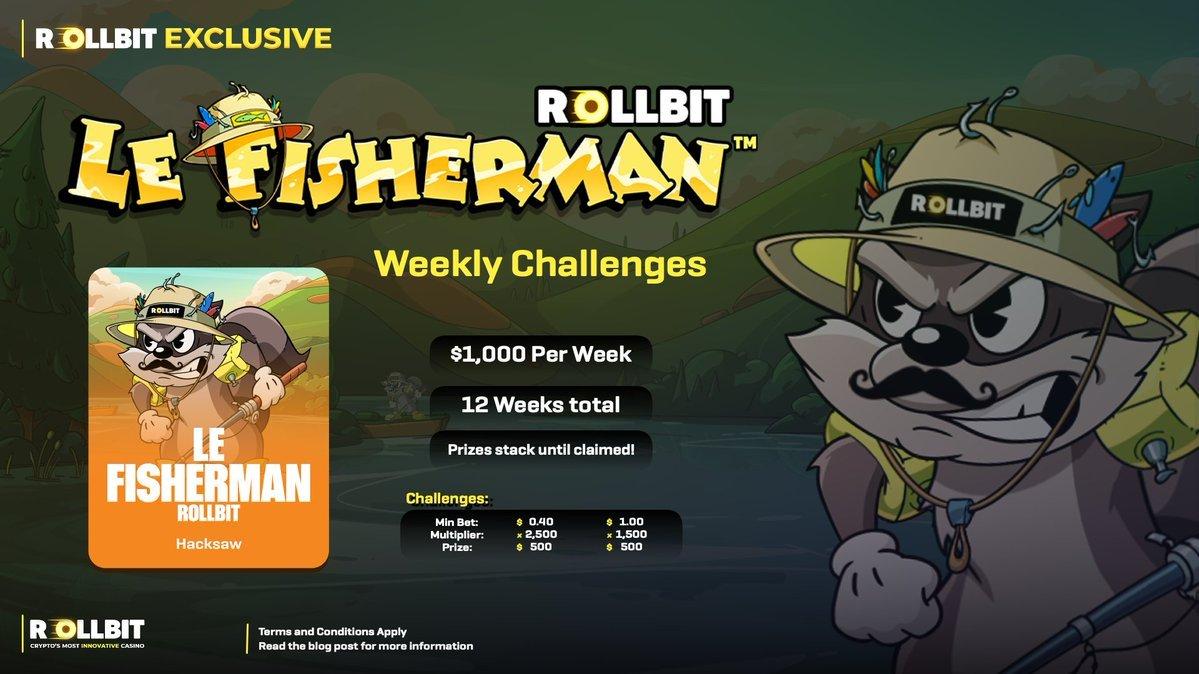Rollbit promotional graphic for its weekly $1,000 giveaway.